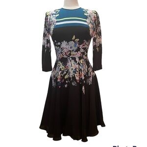 Erdem Floral Print Silk Dress Size 4